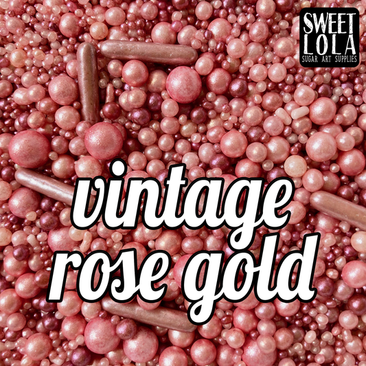 Vintage Rose Gold Luxe Sprinkle Mix