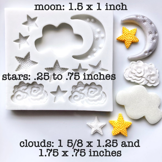 Moon, Stars & Cloud Mold