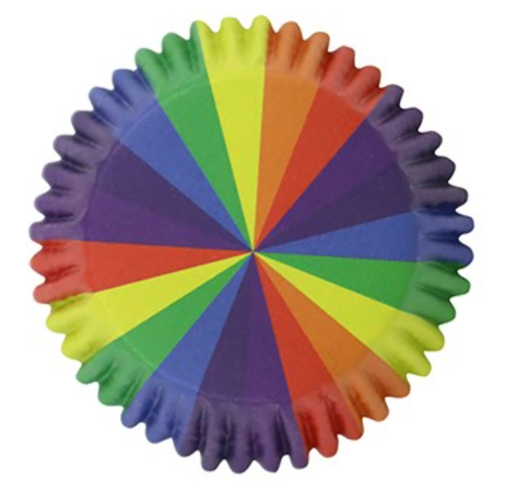 Cupcake liners - Foil-lined rainbow & unicorn