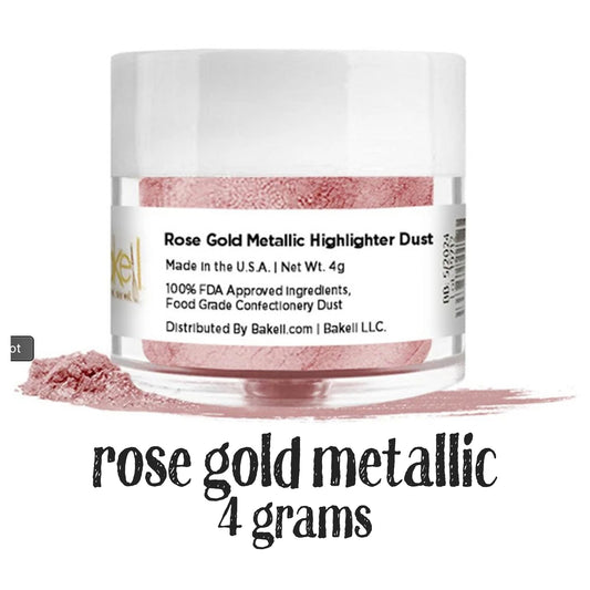 Rose Gold Intense Highlighter Dust by Bakell (100% Edible, 4g)